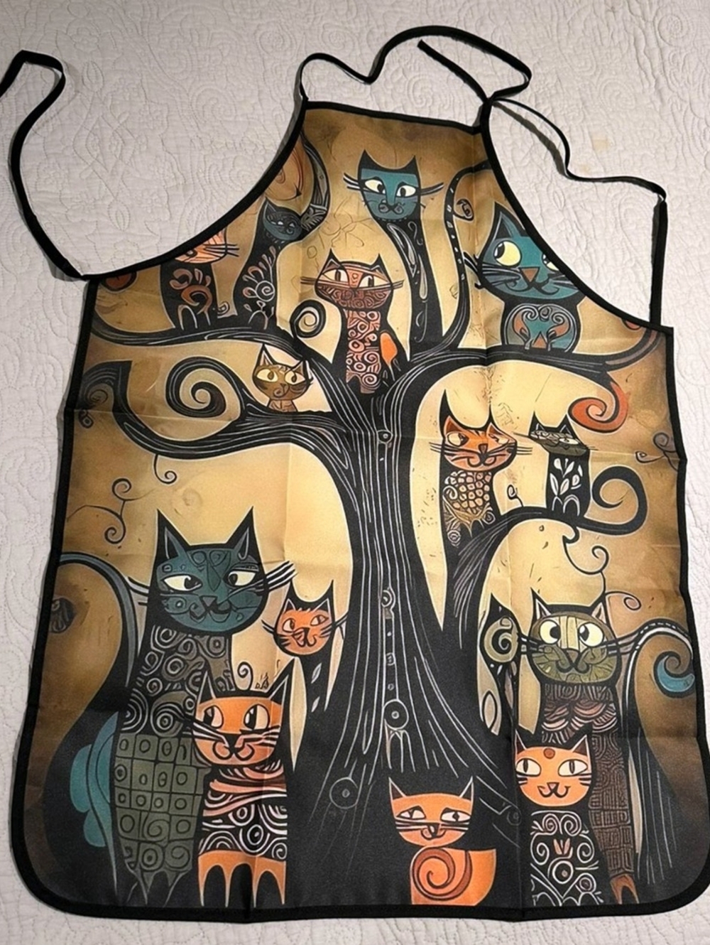 Adult Cat Art Kitchen Cooking Chef Apron